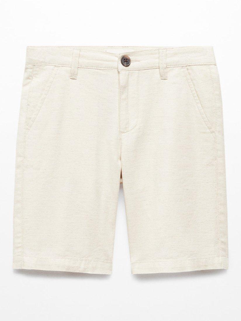 Mango Kids' Calatea Chino Bermuda Shorts, Light Beige