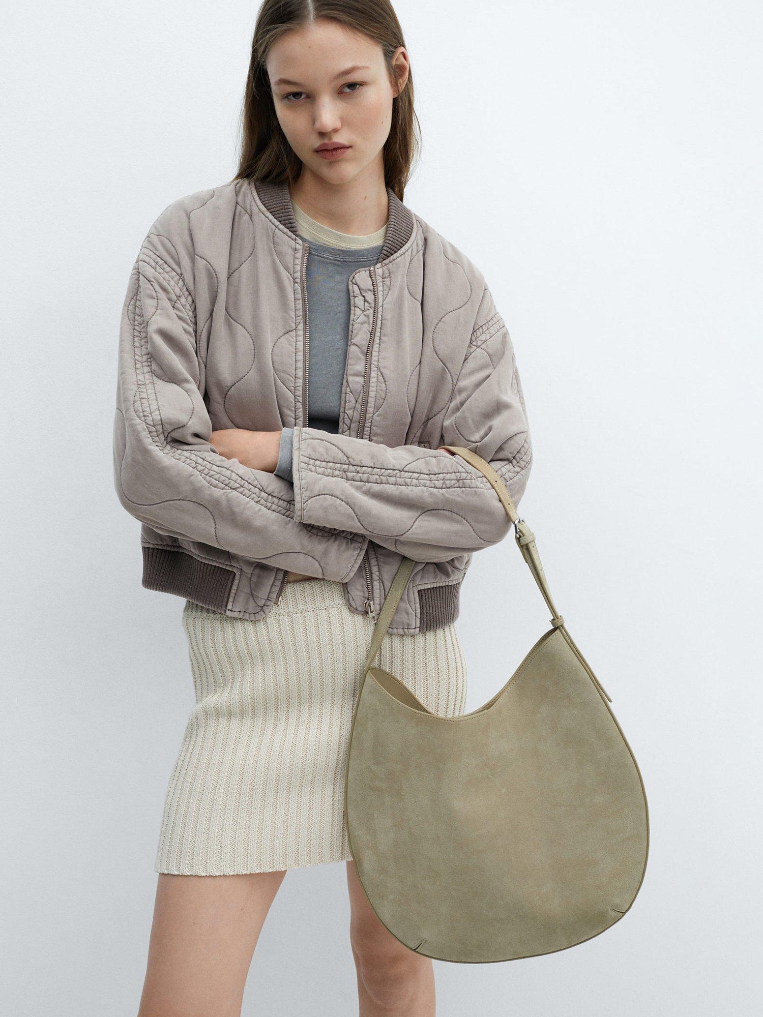 Mango Hawai Quilted Bomber Jacket