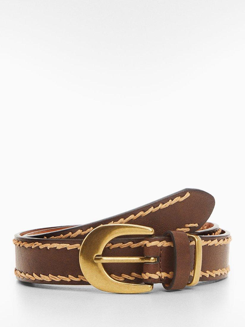 Mango Monique Mixed Belt, Brown