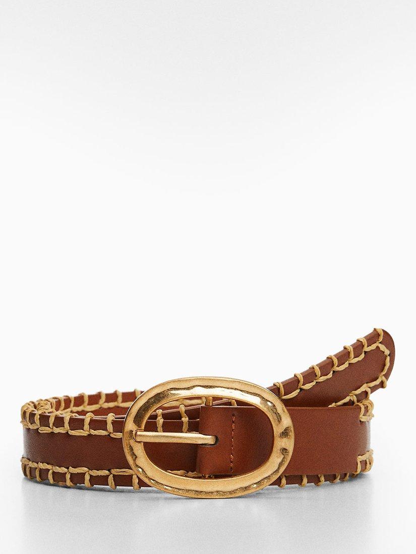 Mango Monica Mixed Belt, Brown