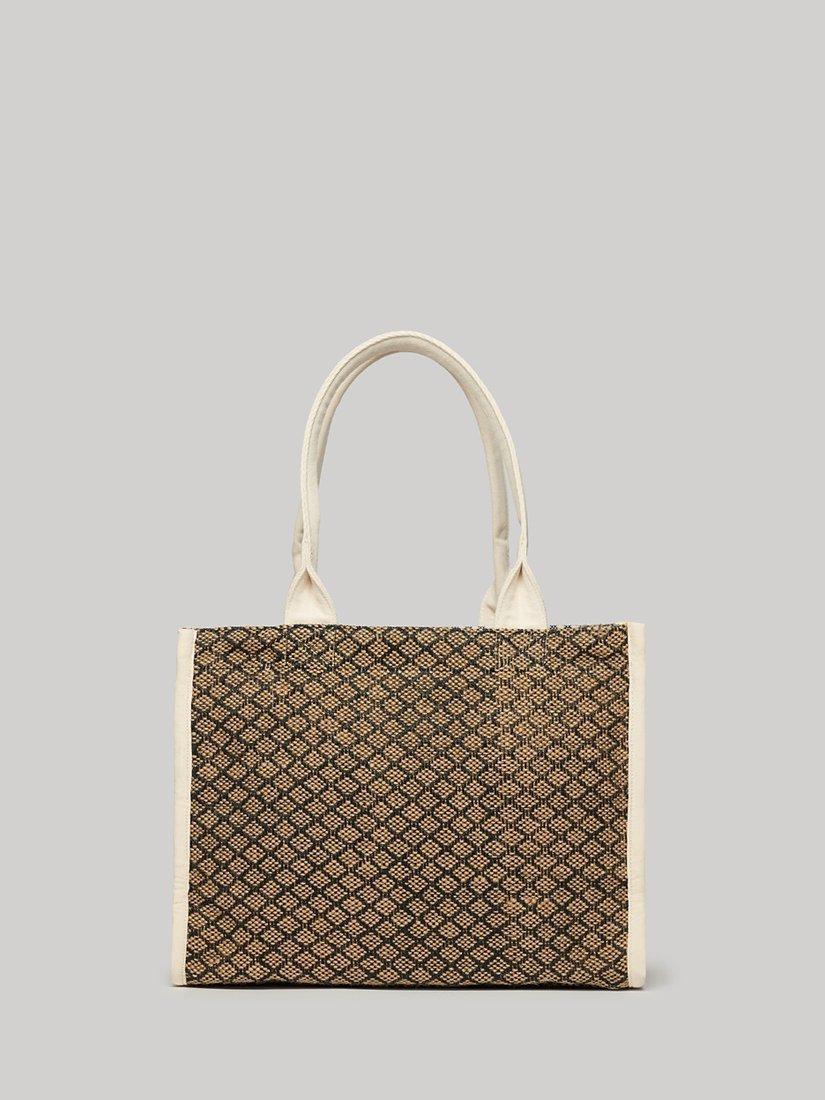 Superdry Luxe Tote Bag, Navy Diamond, One Size