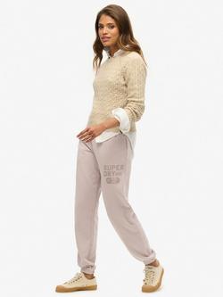 Superdry Vintage Washed Graphic Joggers, Cloud Grey - view 2, Cloud Grey