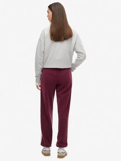 Superdry Vintage Side Stripe Joggers, Port Red - view 2, Port Red