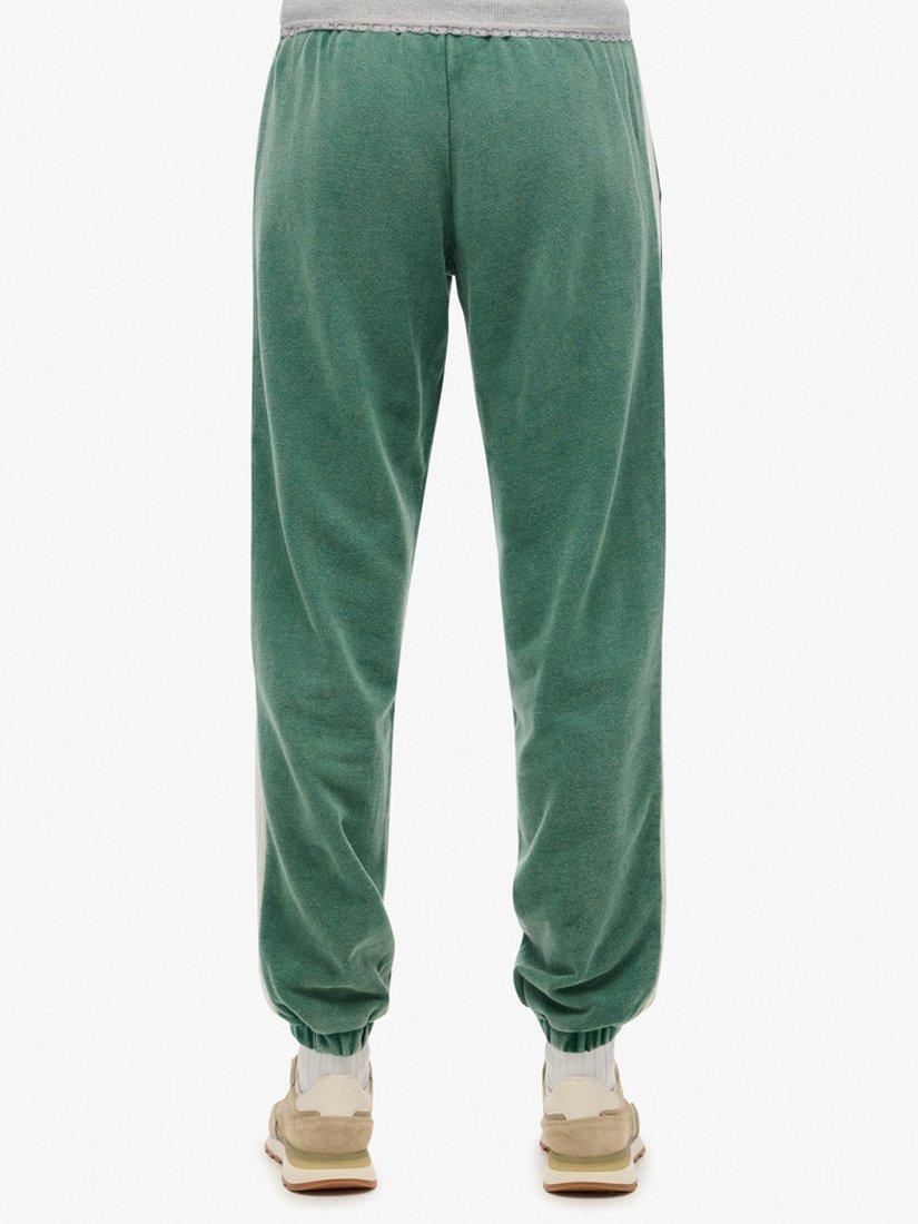 Product image 5 of 6, which shows Superdry Vintage Side Stripe Joggers, Pine Green, 10