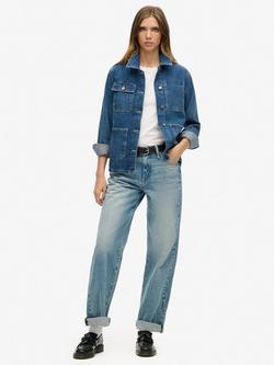 Superdry Denim Chore Jacket, Beverley Blue - view 2, Beverley Blue