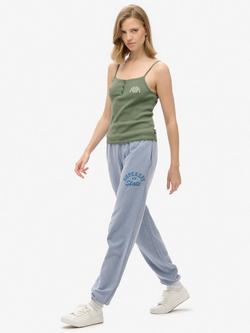 Superdry Vintage Washed Graphic Joggers, Tidal Blue - view 2, Tidal Blue