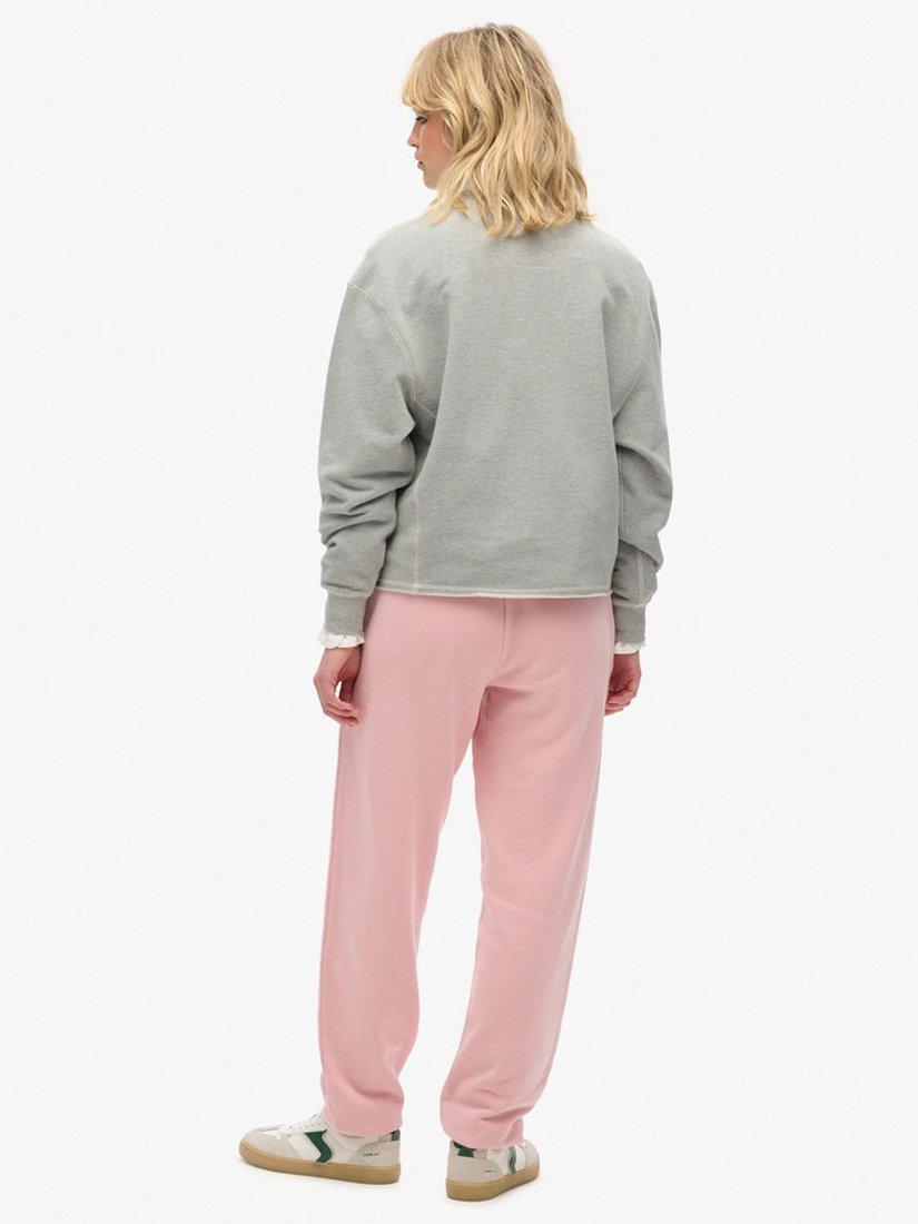 Product image 3 of 6, which shows Superdry Vintage Washed Graphic Joggers, Soft Pink, 12