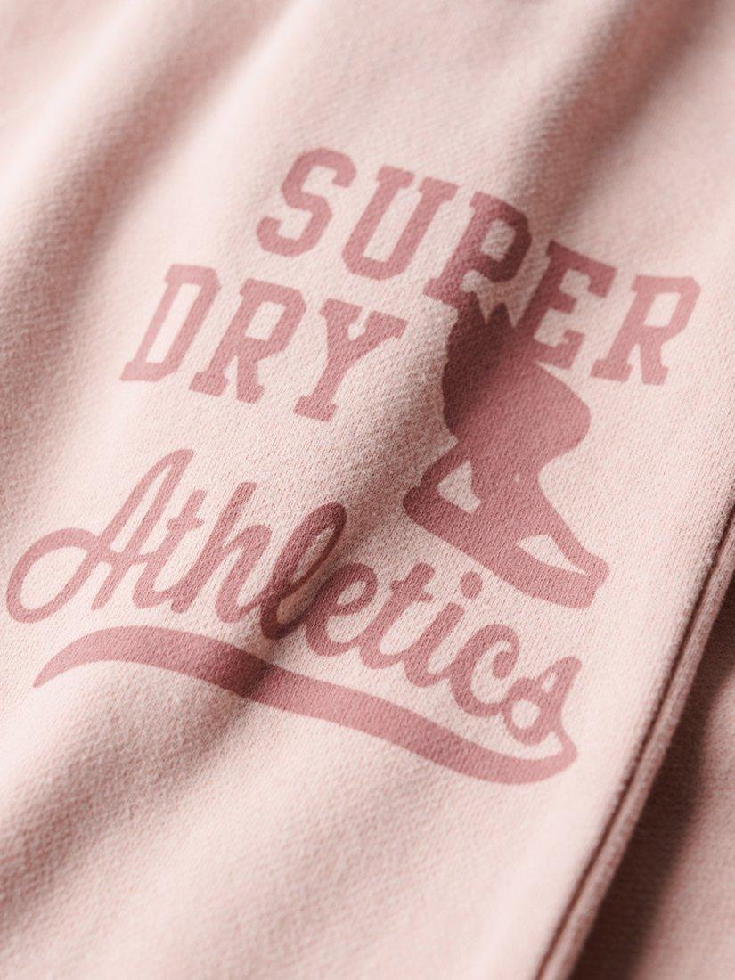 Product image 6 of 6, which shows Superdry Vintage Washed Graphic Joggers, Soft Pink, 12