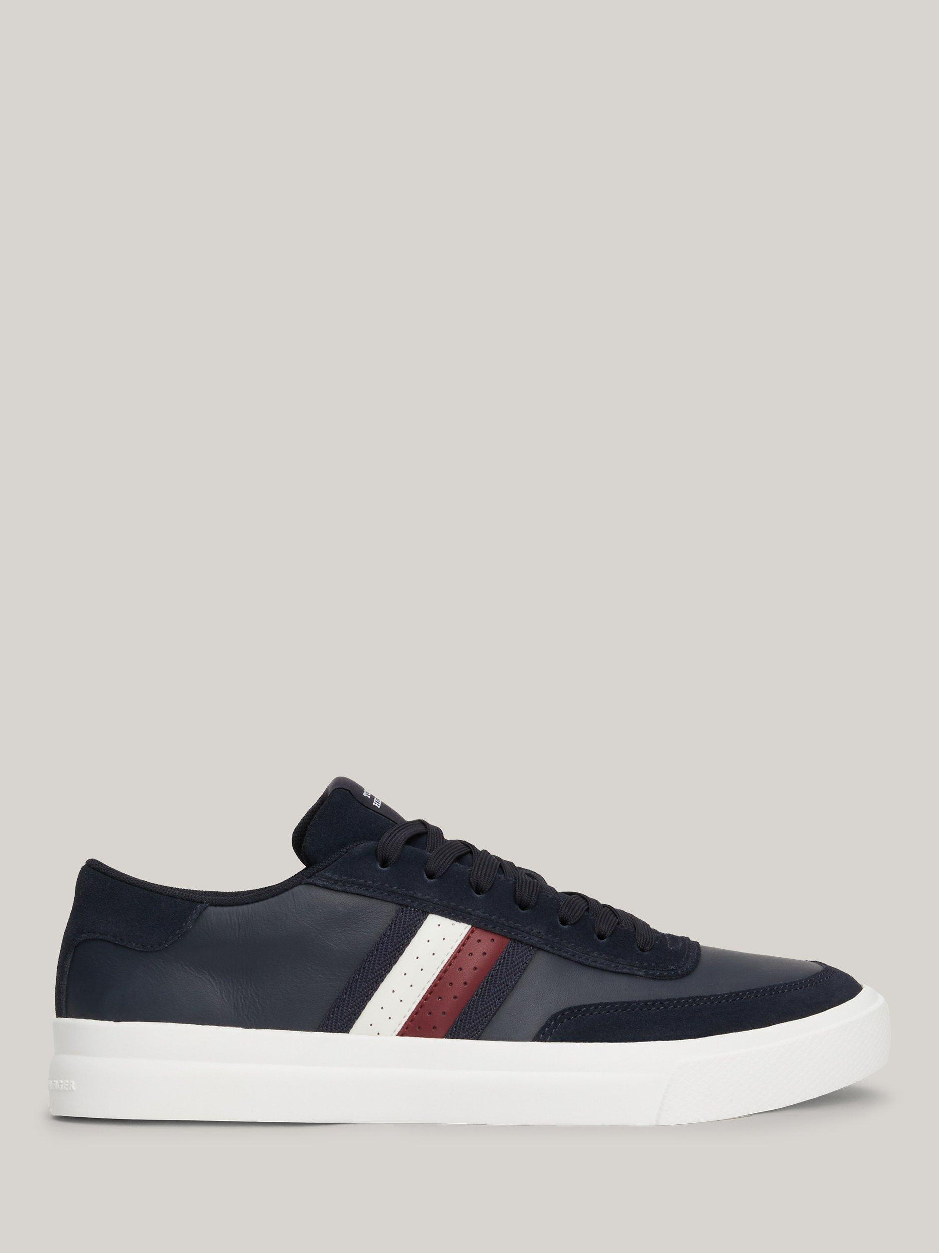 Tommy Hilfiger Cupsole Leather Trainers, Desert Sky