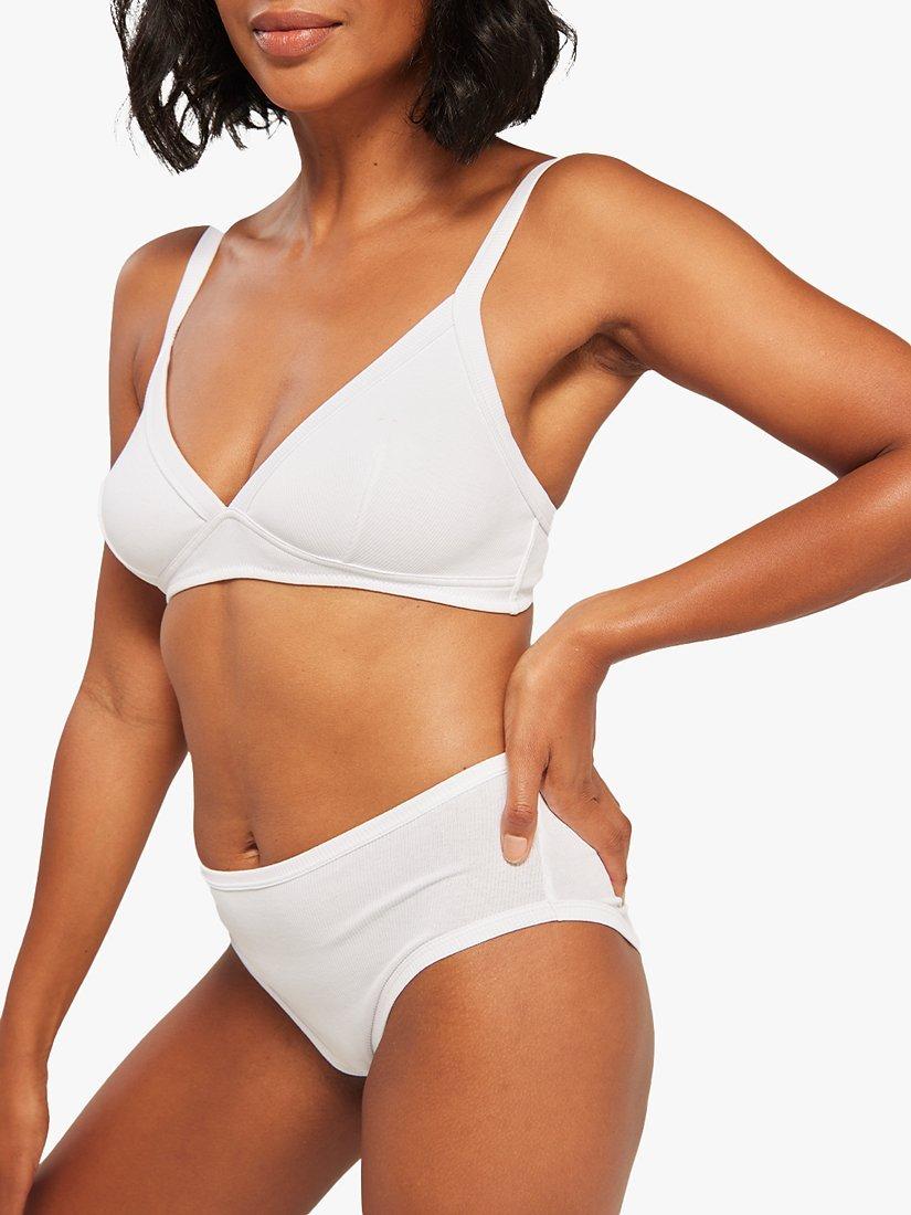 Nudea The Midi Organic Cotton Briefs, Pack of 3, White