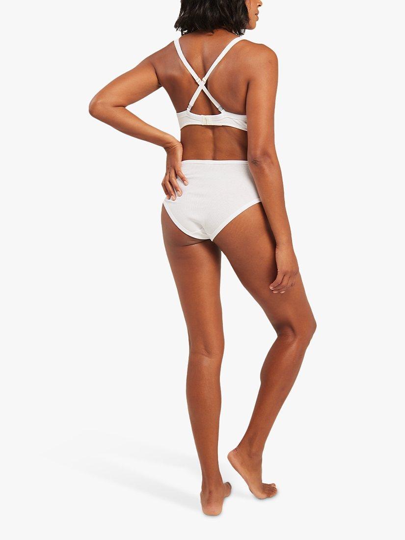Product image 3 of 4, which shows Nudea The Easy Does It Organic Cotton Bralette, White, XS