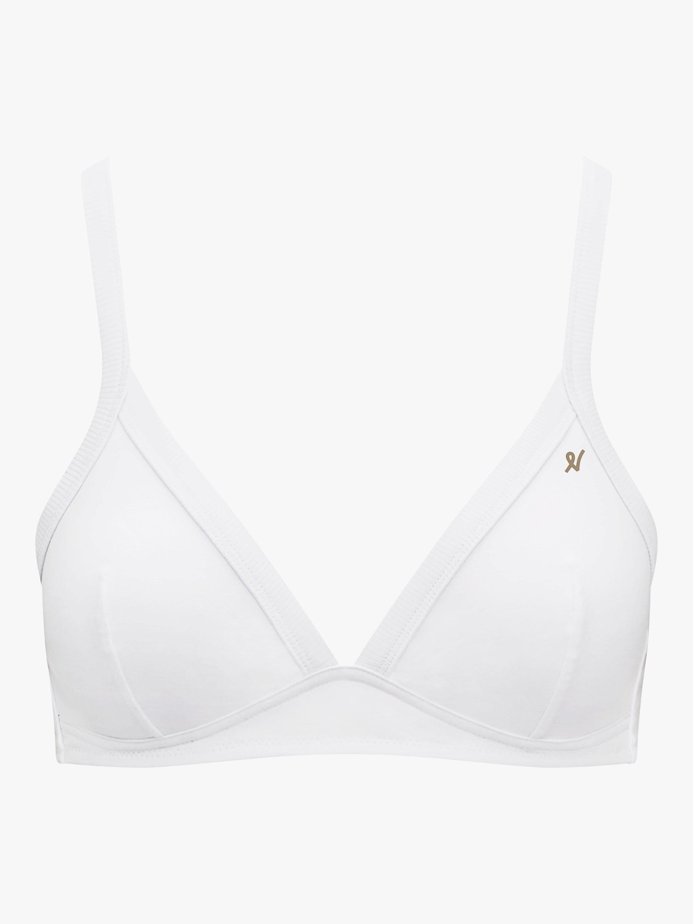 Product image 4 of 4, which shows Nudea The Easy Does It Organic Cotton Bralette, White, XS