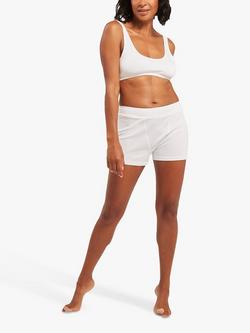 Nudea Organic Cotton Blend Boyfriend Boxer Shorts, White