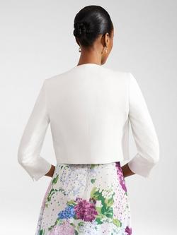 Hobbs Elize Textured Cropped Jacket - view 2, White