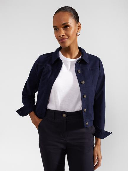 Hobbs Selborne Cotton Jacket, Navy, Navy