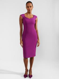 Hobbs Lillia Shift Dress, Magenta Purple - view 2, Magenta Purple