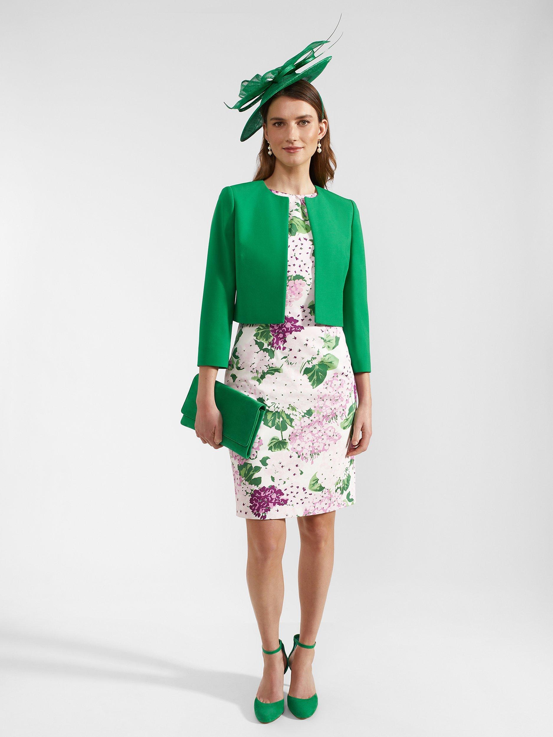 Product image 4 of 5, which shows Hobbs Fiona Floral Print Shift Dress, Ivory/Multi, 10
