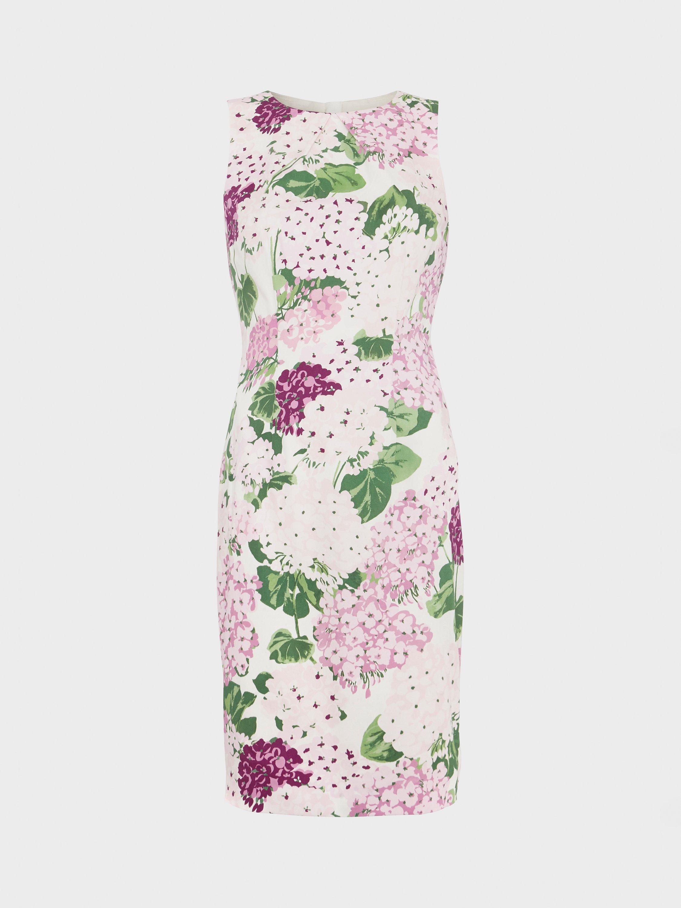 Product image 5 of 5, which shows Hobbs Fiona Floral Print Shift Dress, Ivory/Multi, 10