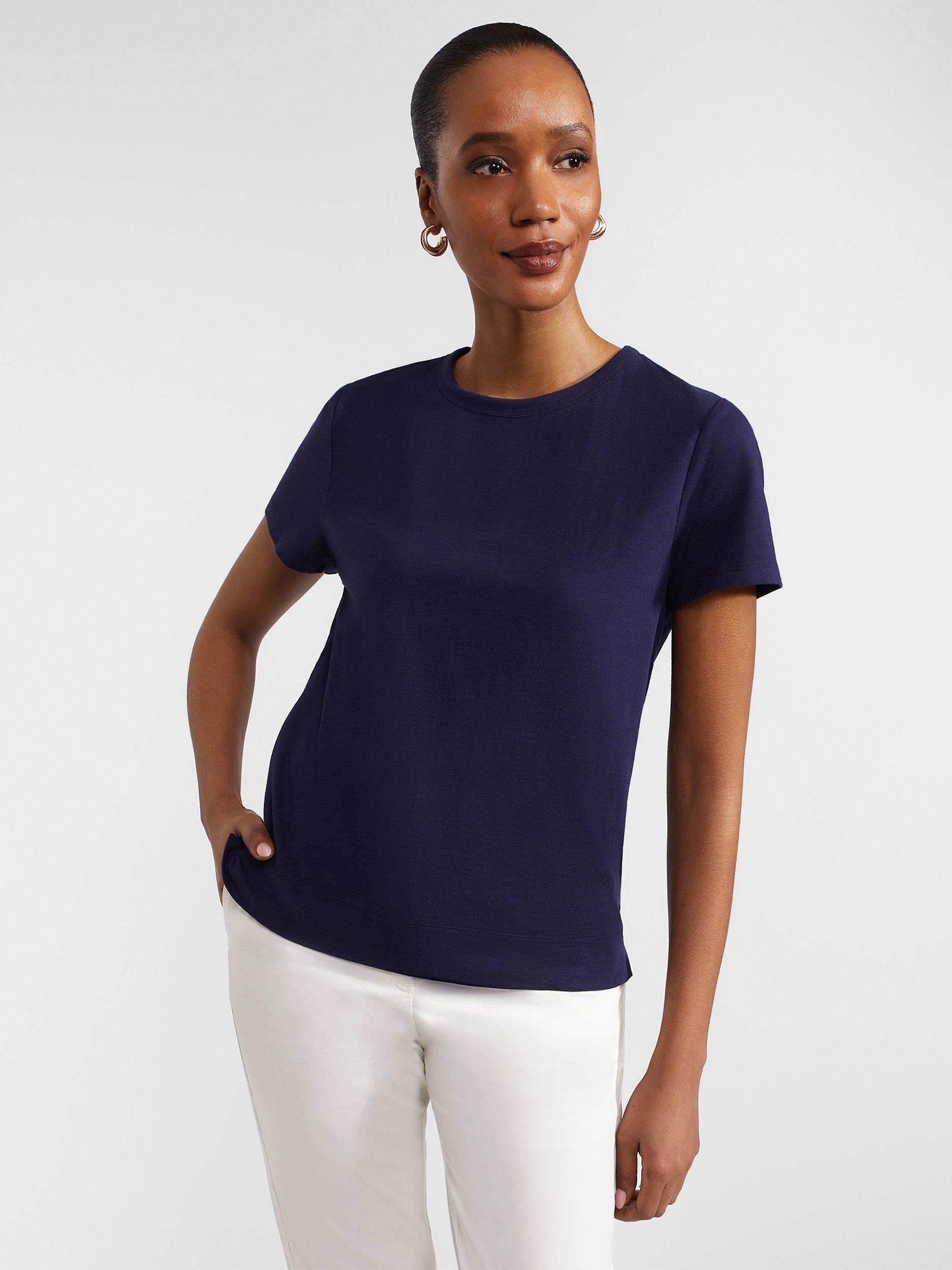 Hobbs Adaline Cotton Slub T-Shirt, Hobbs Midnight