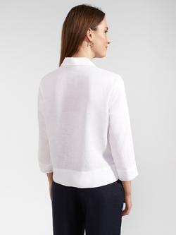 Hobbs Nita Cropped Linen Shirt - view 2, White