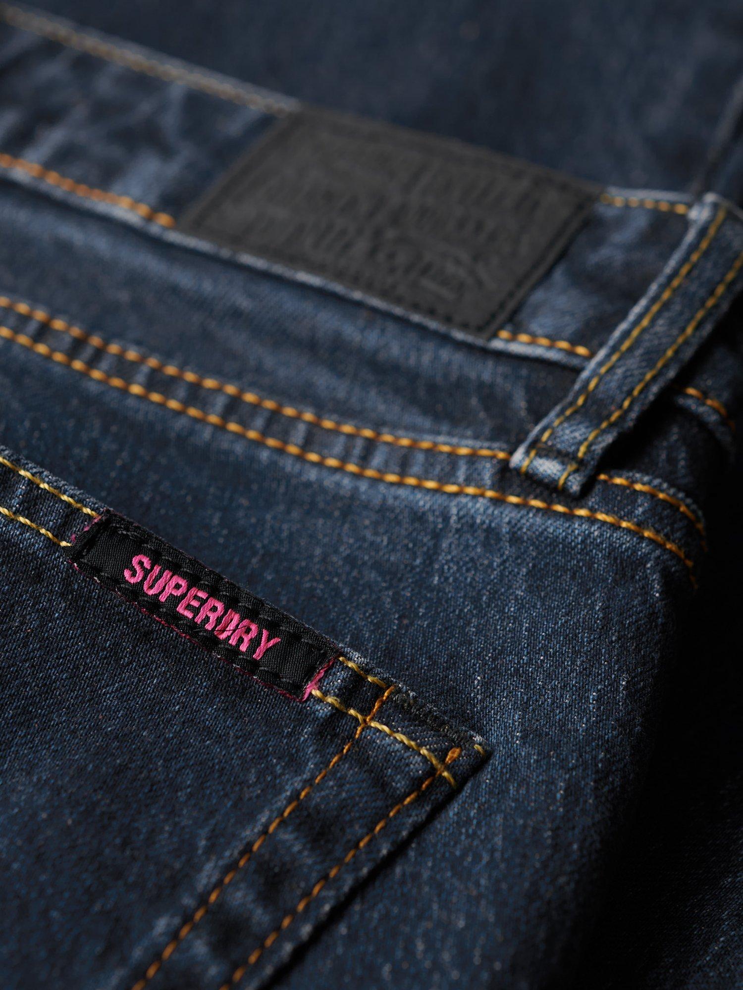 Product image 4 of 8, which shows Superdry Organic Cotton Mid Rise Slim Flare Jeans, Van Dyke Mid Used, W34/L30
