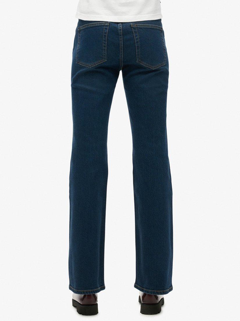 Product image 8 of 8, which shows Superdry Organic Cotton Mid Rise Slim Flare Jeans, Van Dyke Mid Used, W34/L30