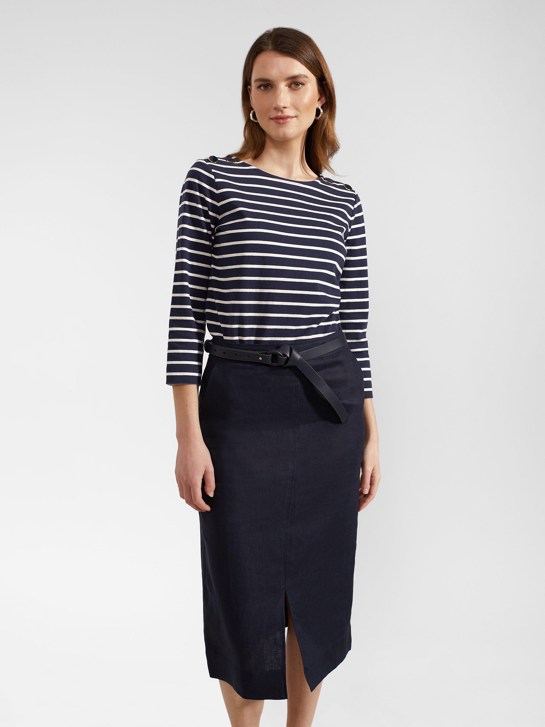 Midi pencil skirt navy hotsell