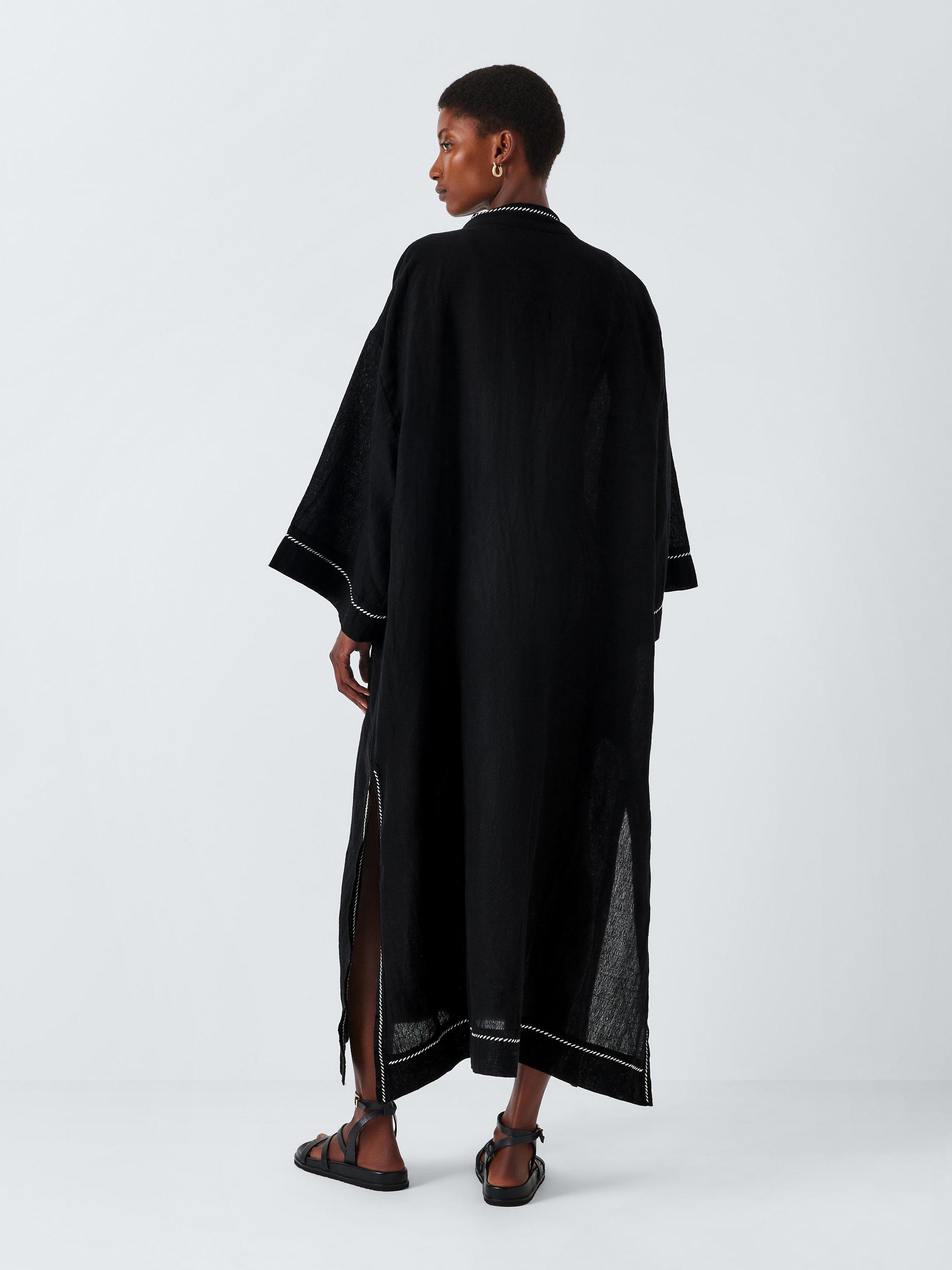 John Lewis Oversized Beach Kimono Black