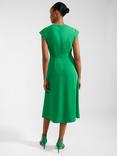 Hobbs Meera Midi Flared Dress, Cilantro Green