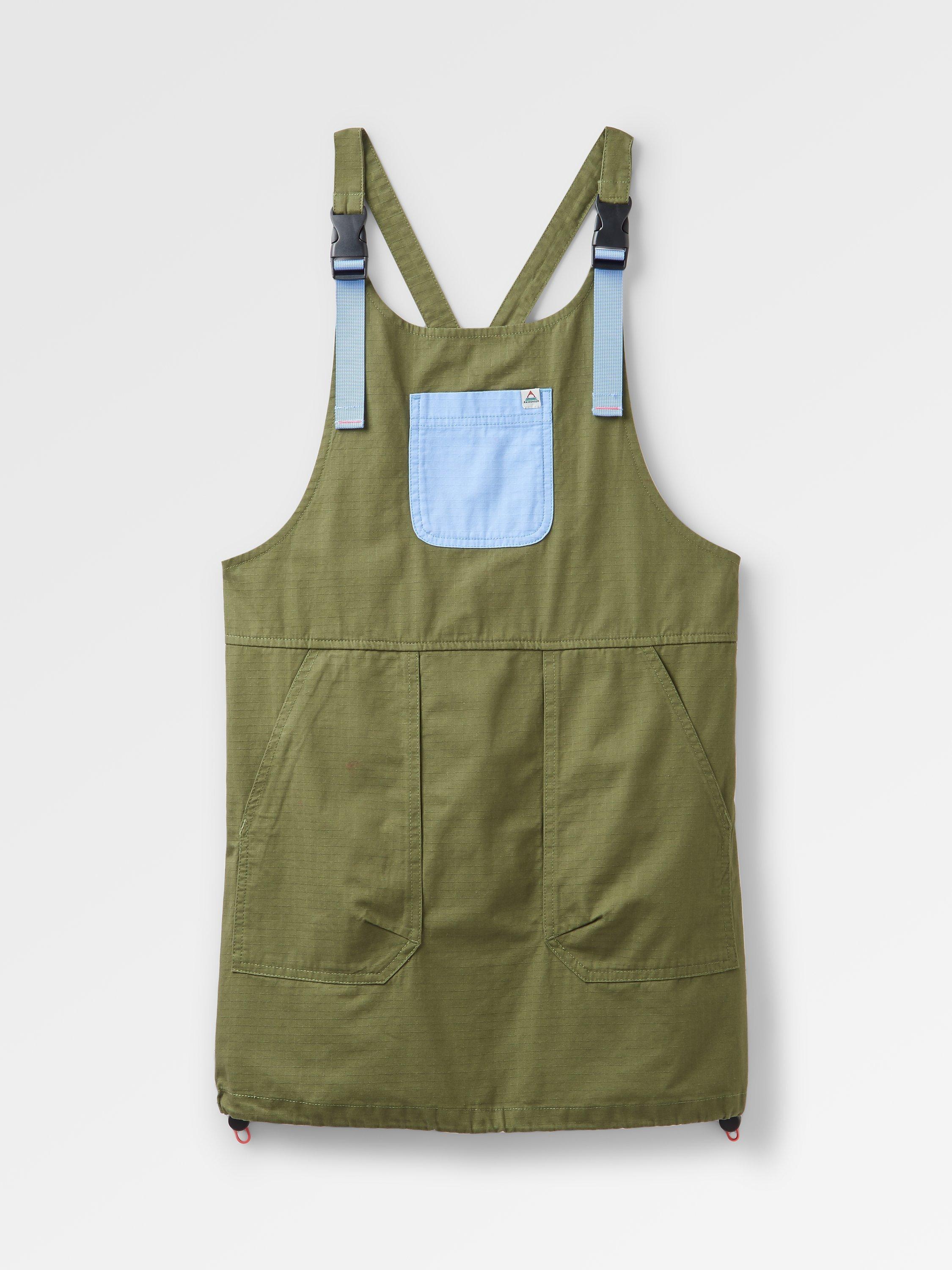 Passenger Flo Organic Pinafore Mini Dress, Khaki