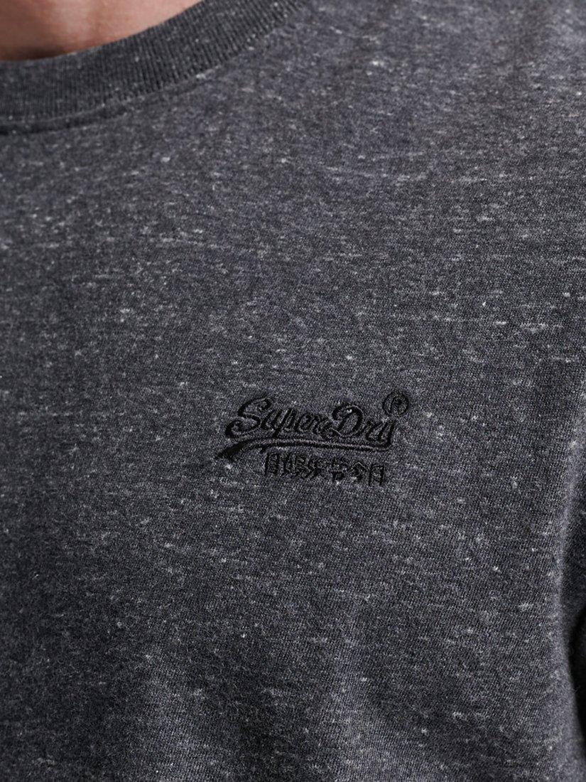 Product image 5 of 7, which shows Superdry Organic Cotton Essential Logo T-Shirt, Charcoal Heather, XS