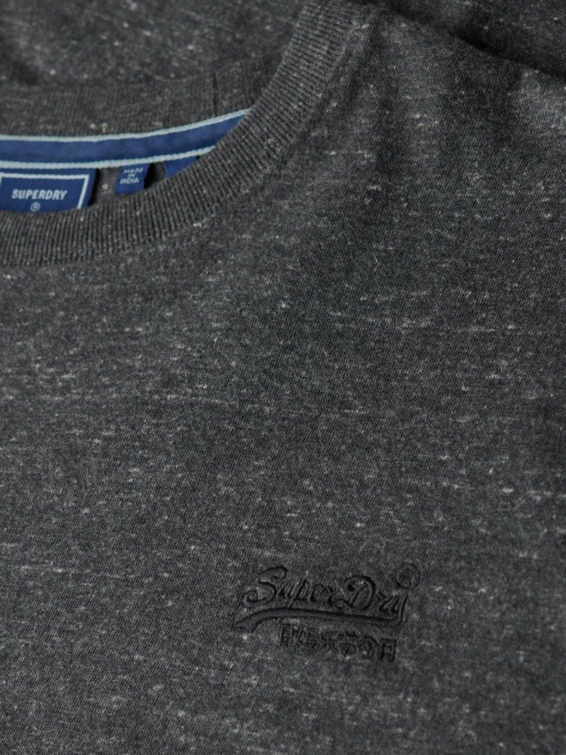 Product image 7 of 7, which shows Superdry Organic Cotton Essential Logo T-Shirt, Charcoal Heather, XS