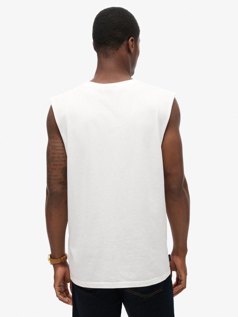 Product image 4 of 6, which shows Superdry Organic Cotton Essential Logo Tank Top, Optic, XS