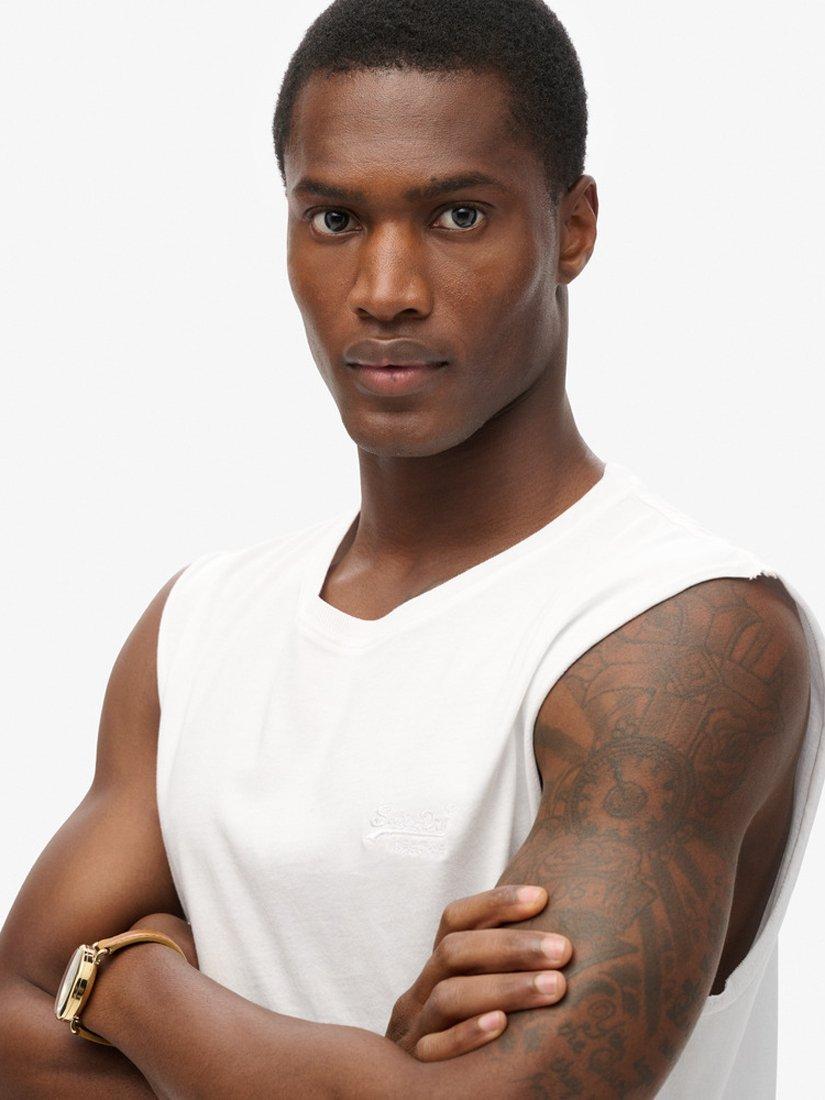 Product image 3 of 6, which shows Superdry Organic Cotton Essential Logo Tank Top, Optic, XS