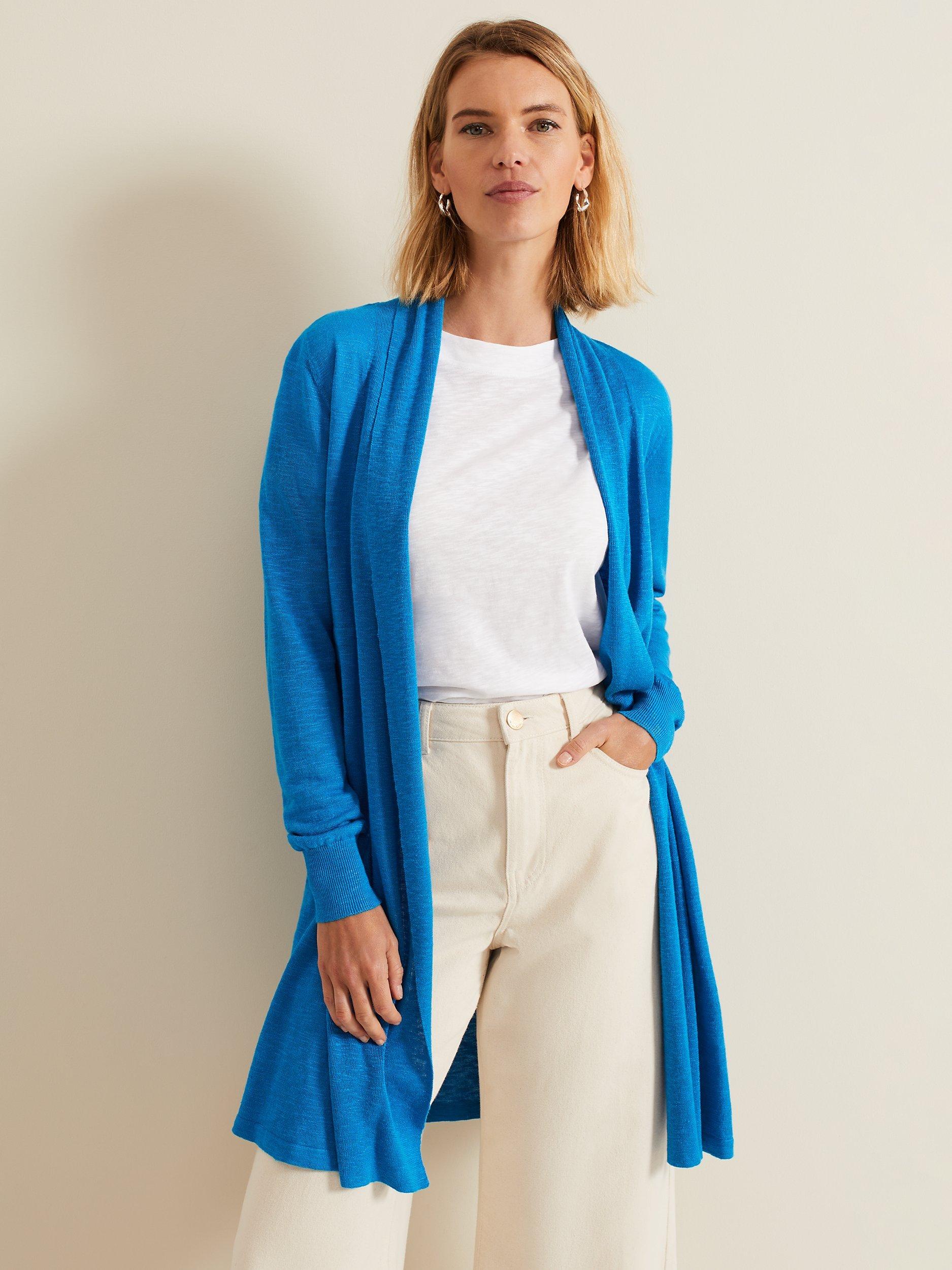 Phase Eight Louise Linen Blend Longline Cardigan