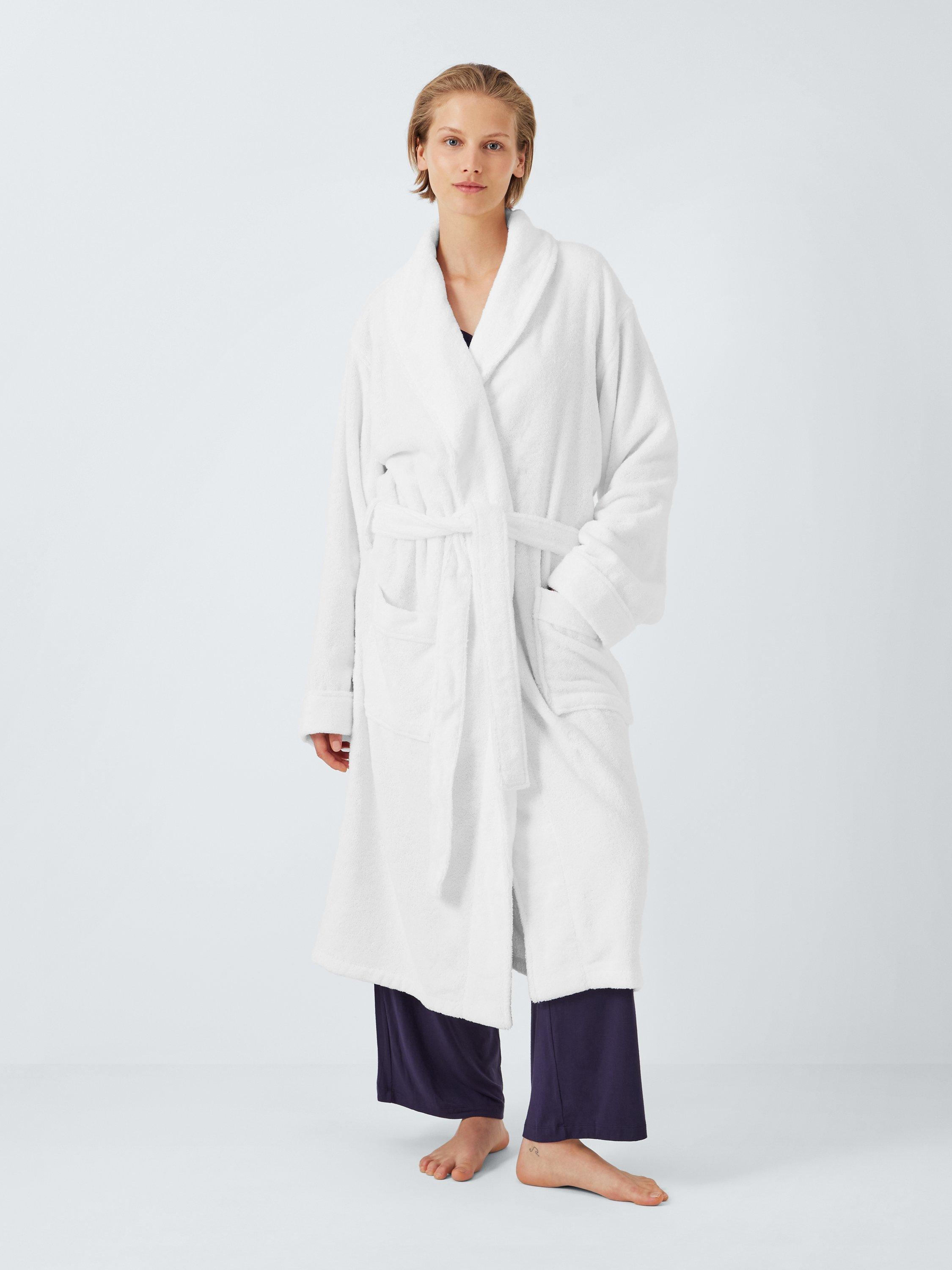 John Lewis Cotton Viscose Unisex Bath Robe, White