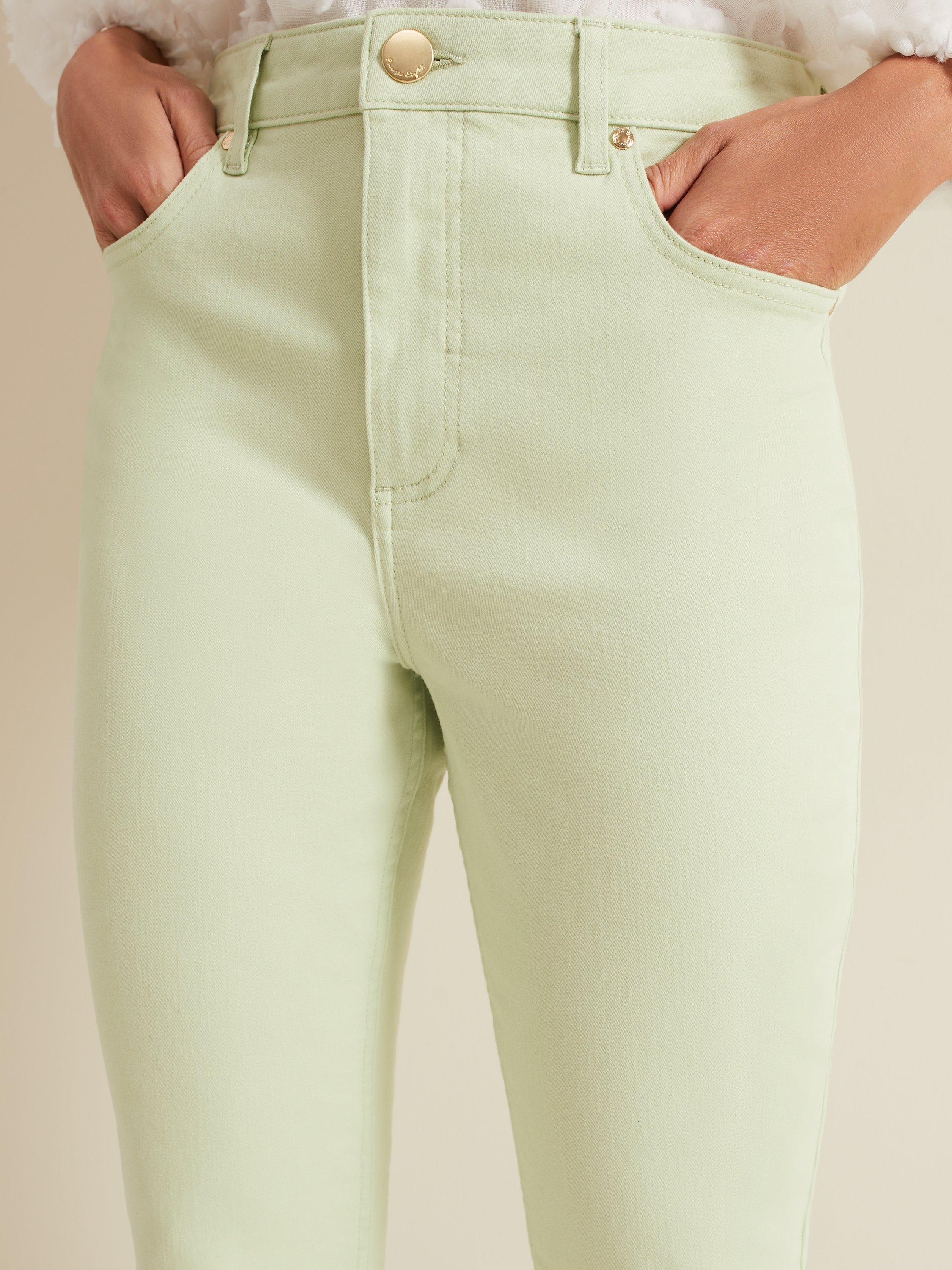 Product image 4 of 8, which shows Phase Eight Lindsey Cropped Straight Leg Jeans, Green, 18