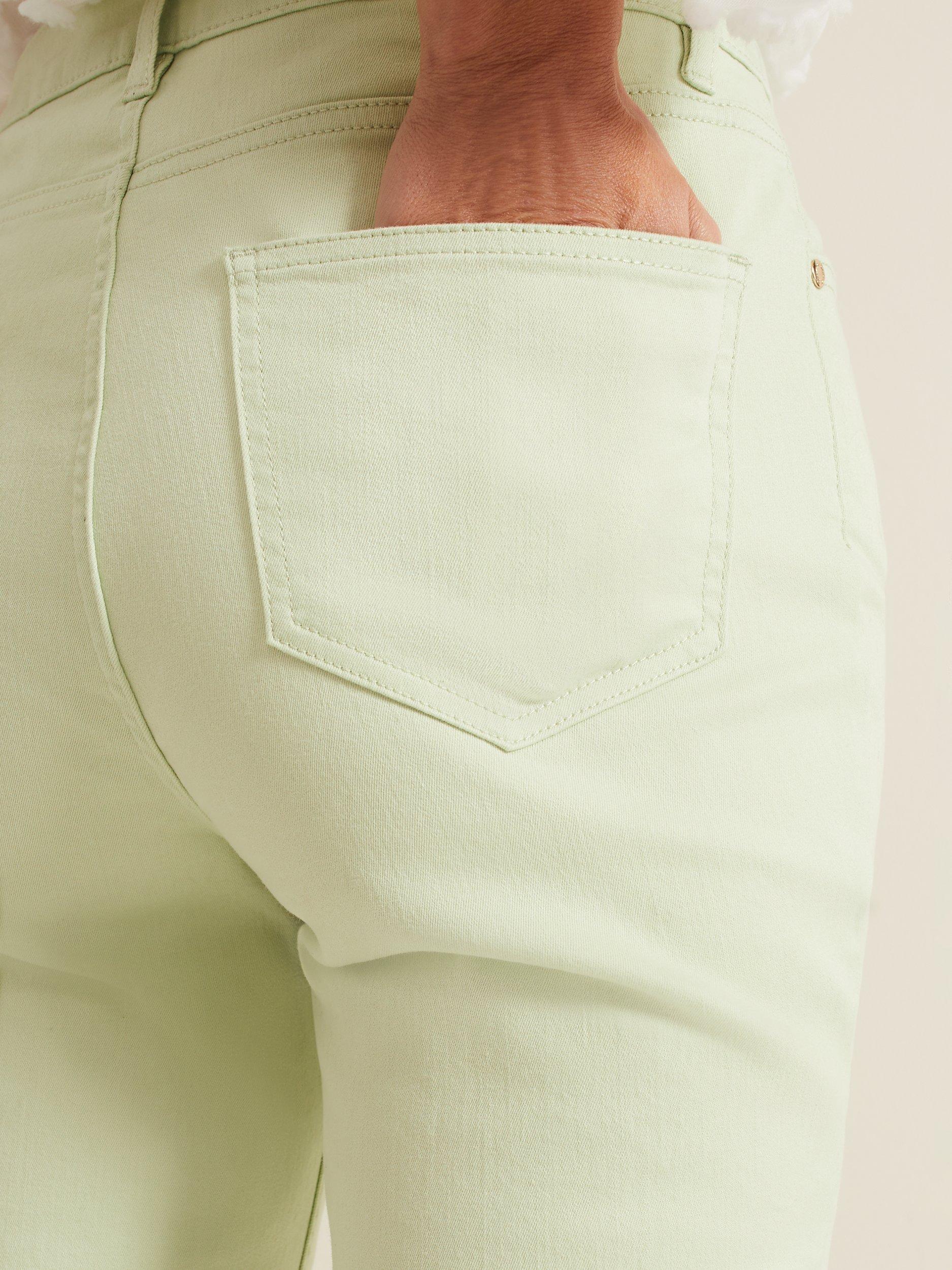Product image 7 of 8, which shows Phase Eight Lindsey Cropped Straight Leg Jeans, Green, 18