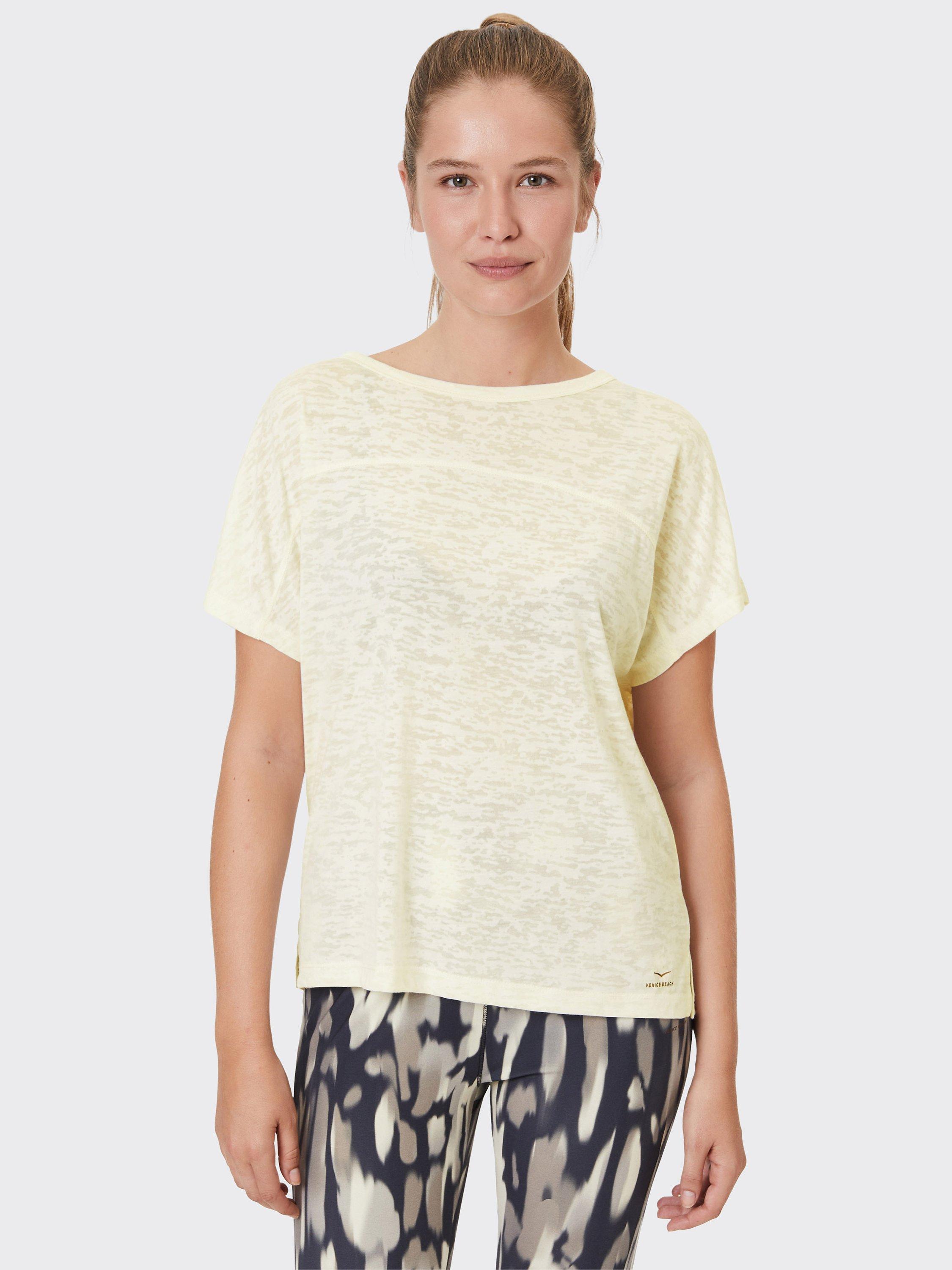 Product image 1 of 7, which shows Venice Beach Kayla T-Shirt, Pale Yellow, XS