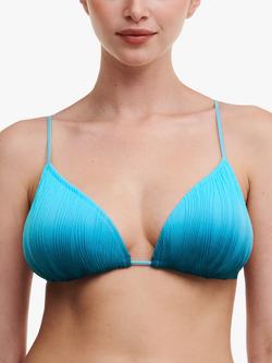 Chantelle Pulp Swimwear Textured Triangle Bikini Top, Blue, Blue