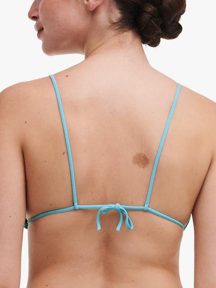 Chantelle Pulp Swimwear Textured Triangle Bikini Top, Blue - view 2, Blue