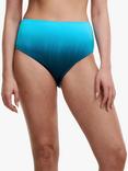 Chantelle Pulp Swimwear Textured Full Brief Bikini Bottoms, Blue Tie Dye