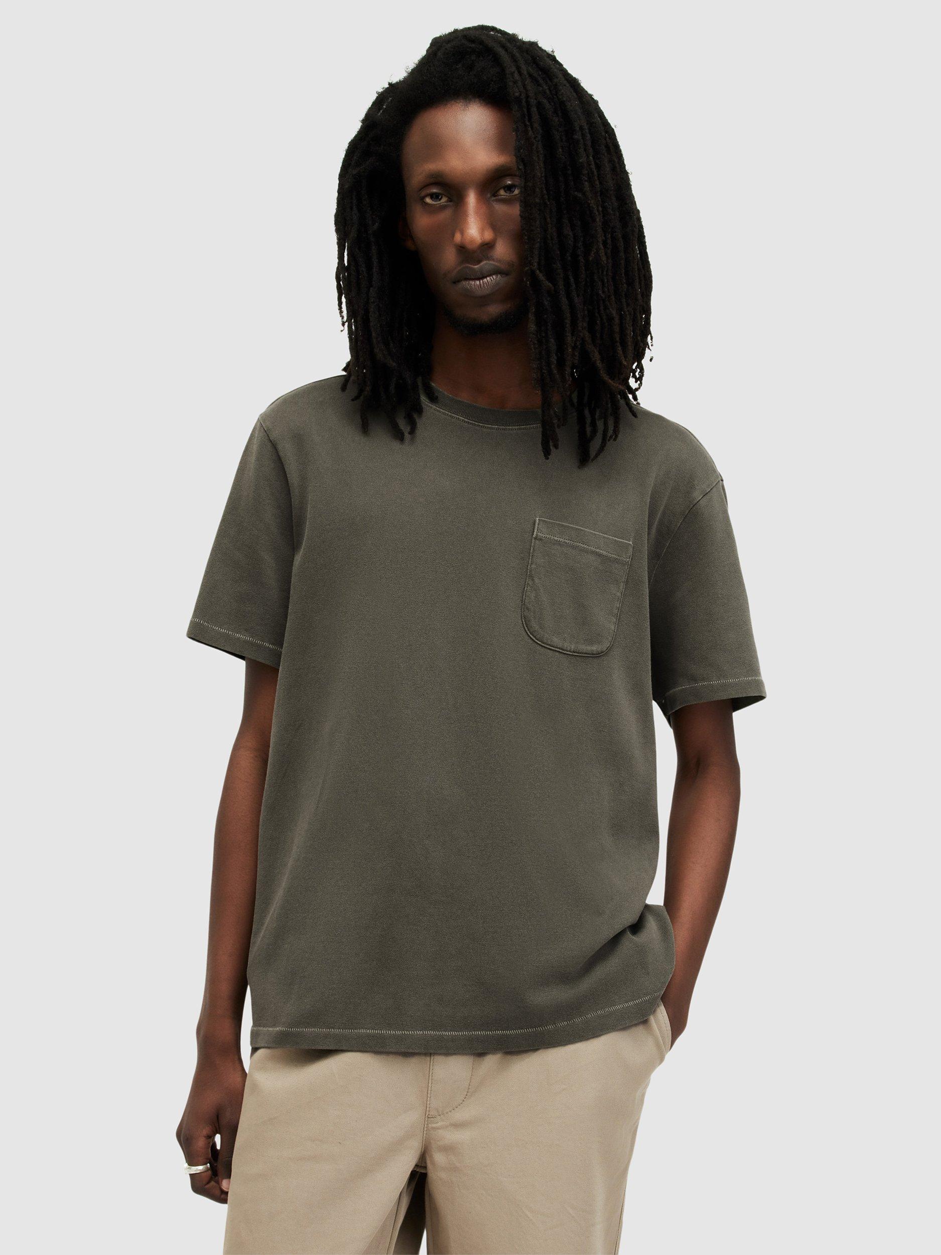 AllSaints Cole Short Sleeve Crew T-Shirt, Khaki