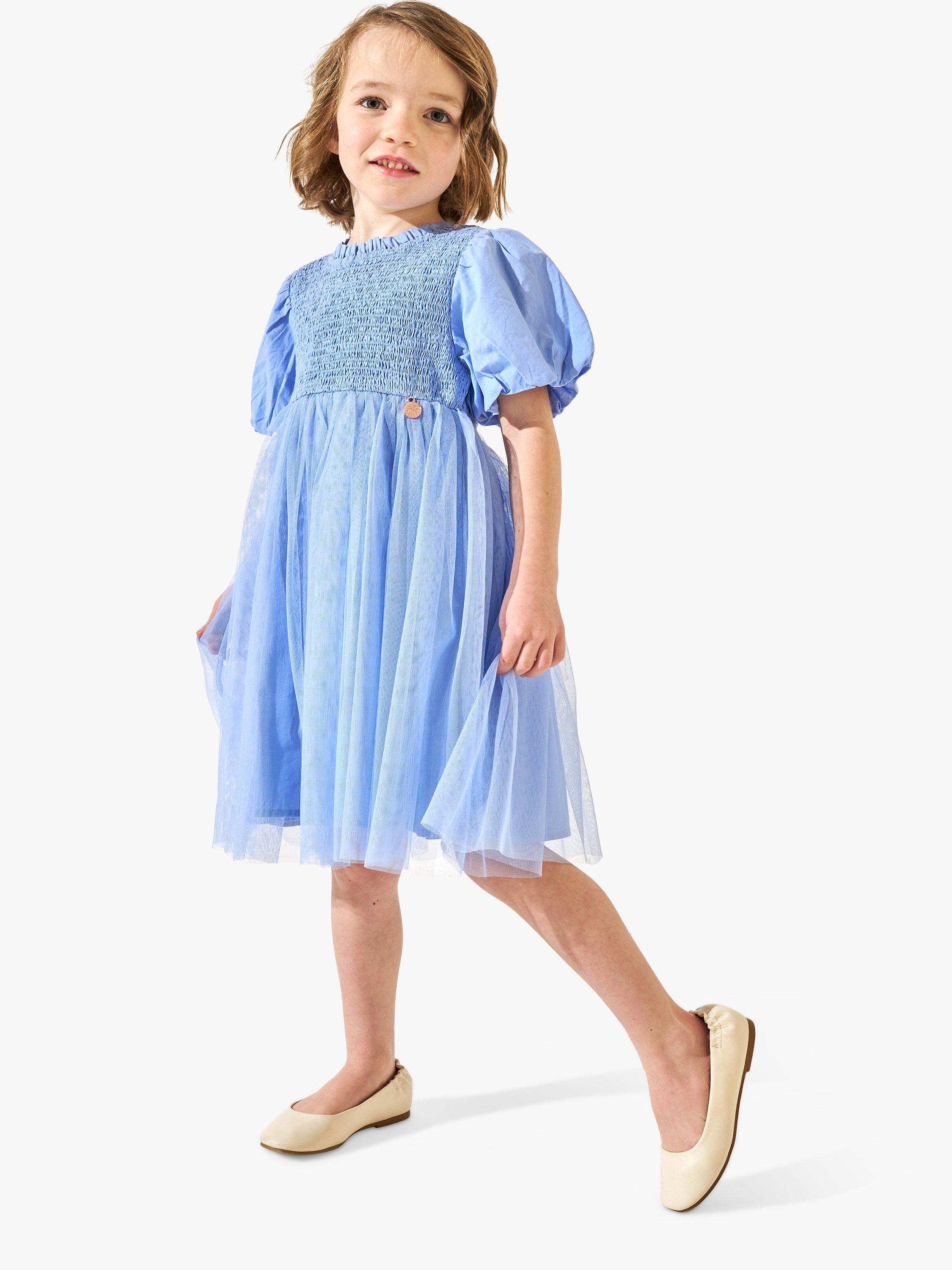Angel & Rocket Kids' Lyra Shirred Tutu Dress, Blue