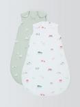 John Lewis Little Farm Baby Sleeping Bag, 2.5 Tog, Pack of 2, Multi