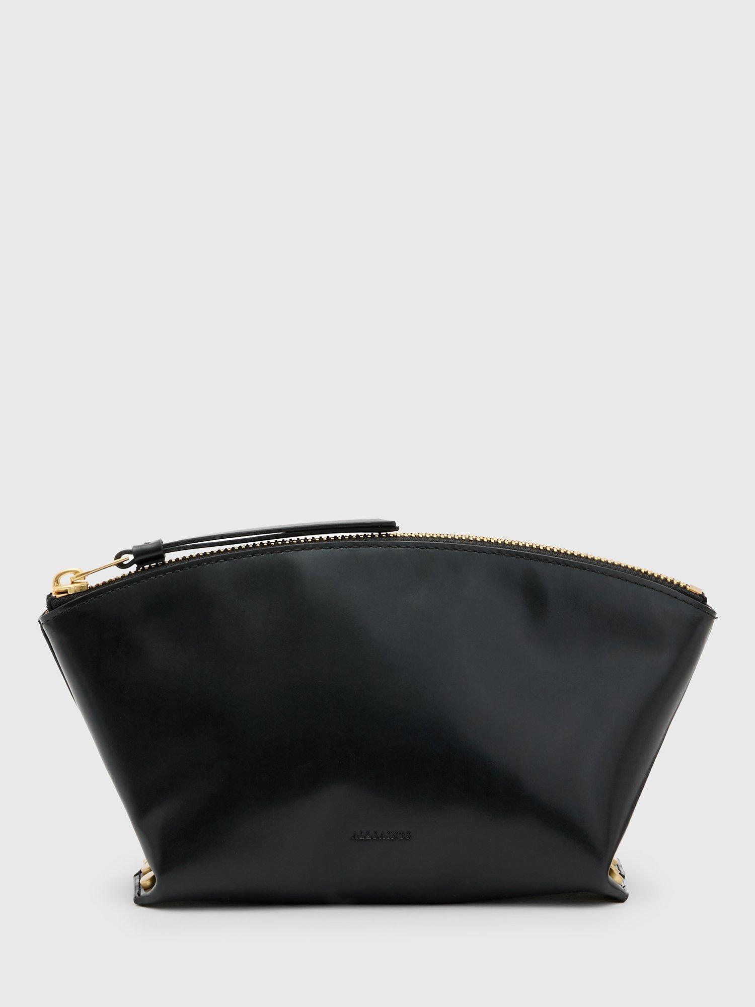 AllSaints Anais Leather Pouch, Black, One Size