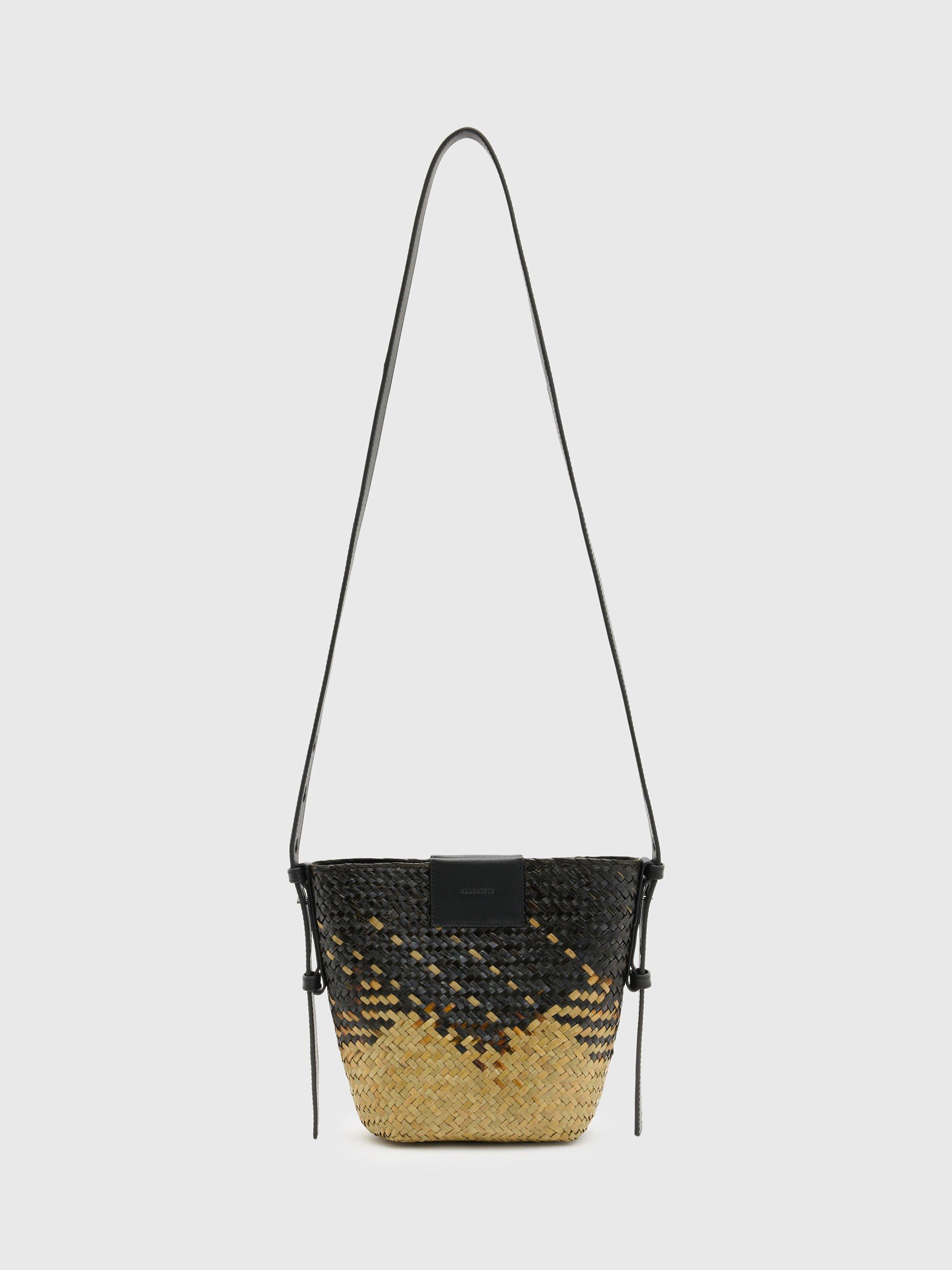 AllSaints Ebro Straw Crossbody Bag