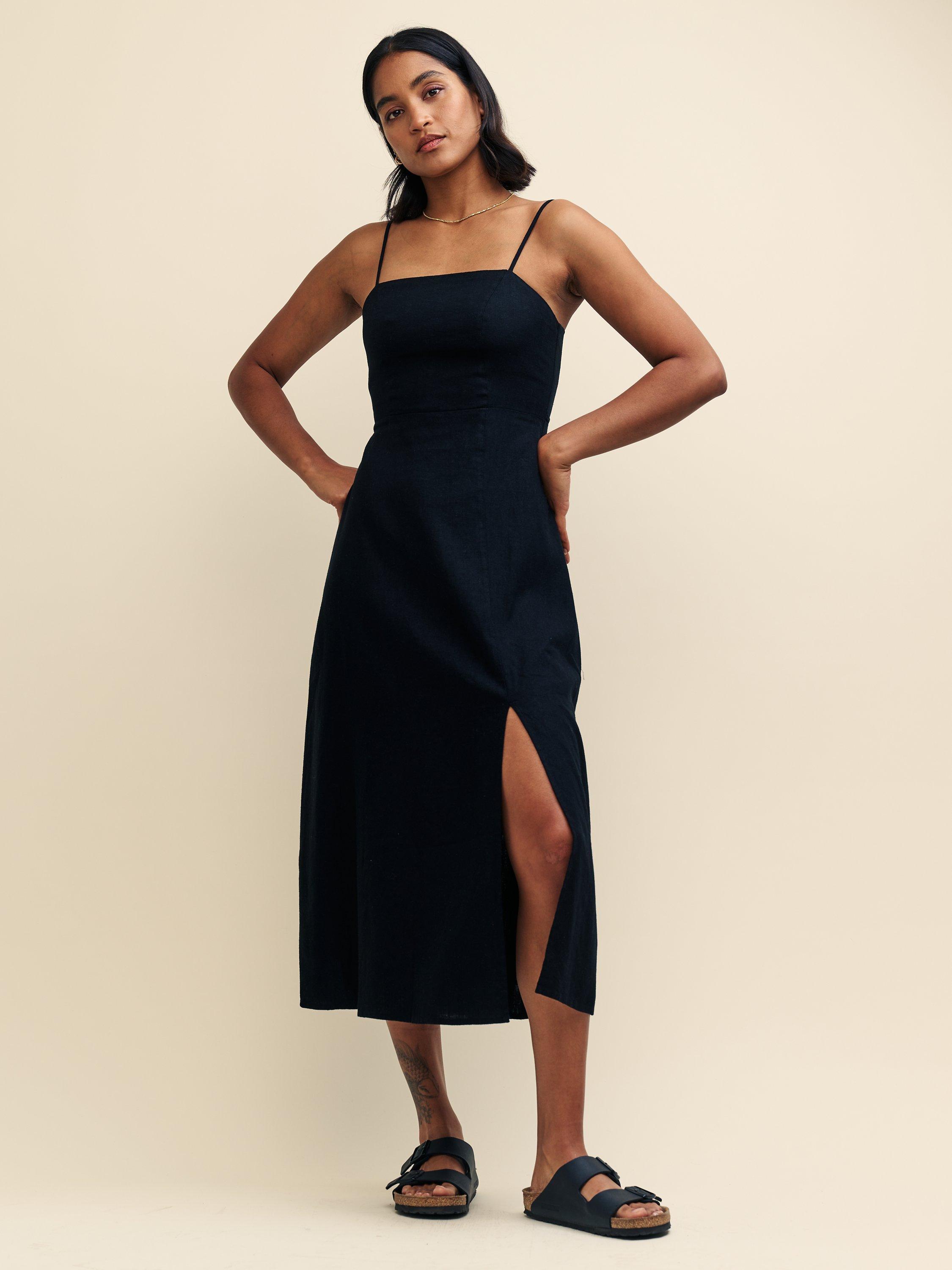 Nobody's Child Maddy Linen Blend Midi Dress