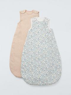 John Lewis Rowan Flower Baby Sleeping Bag, 1.5-2.5 Tog, Pack of 2, Multi, 18-36 months