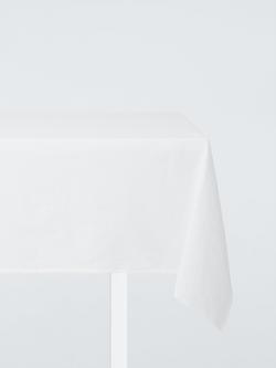 John Lewis Crinkle Cotton Tablecloth, White, White